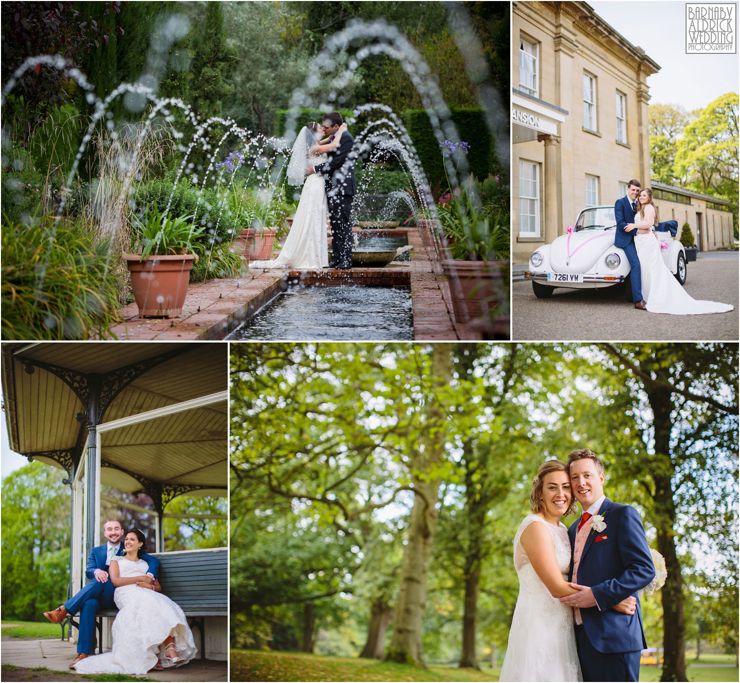 Bride and groom Wedding Photography at The Mansion in Roundhay Park in Leeds