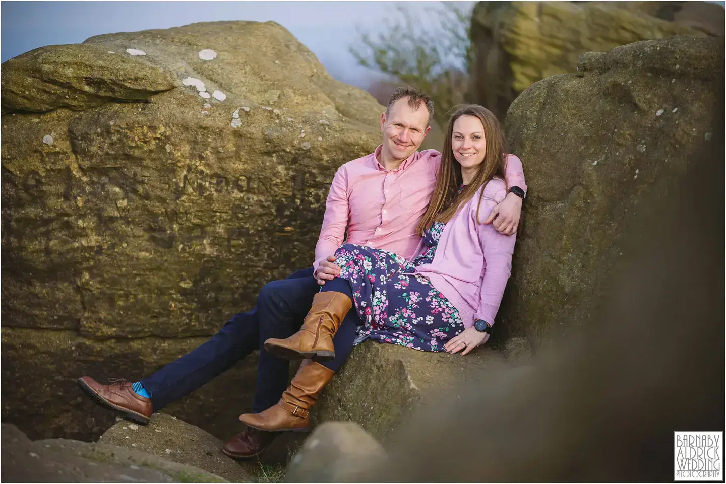Relaxed Pre-wedding photography on Otley Chevin