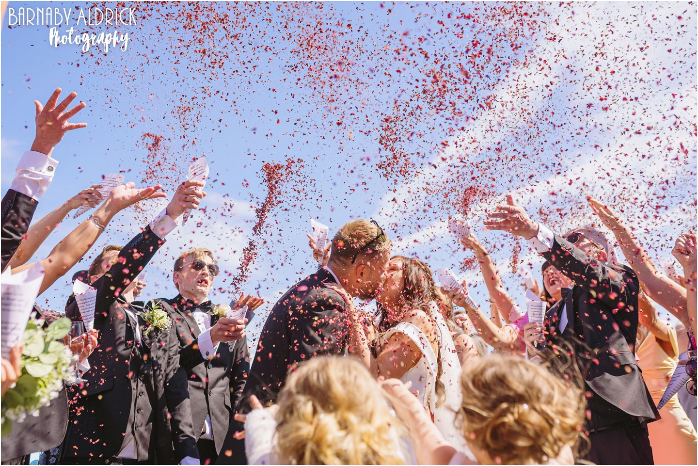 Wedding Confetti at Kilnwick Percy Golf Course Pocklington Yorkshire