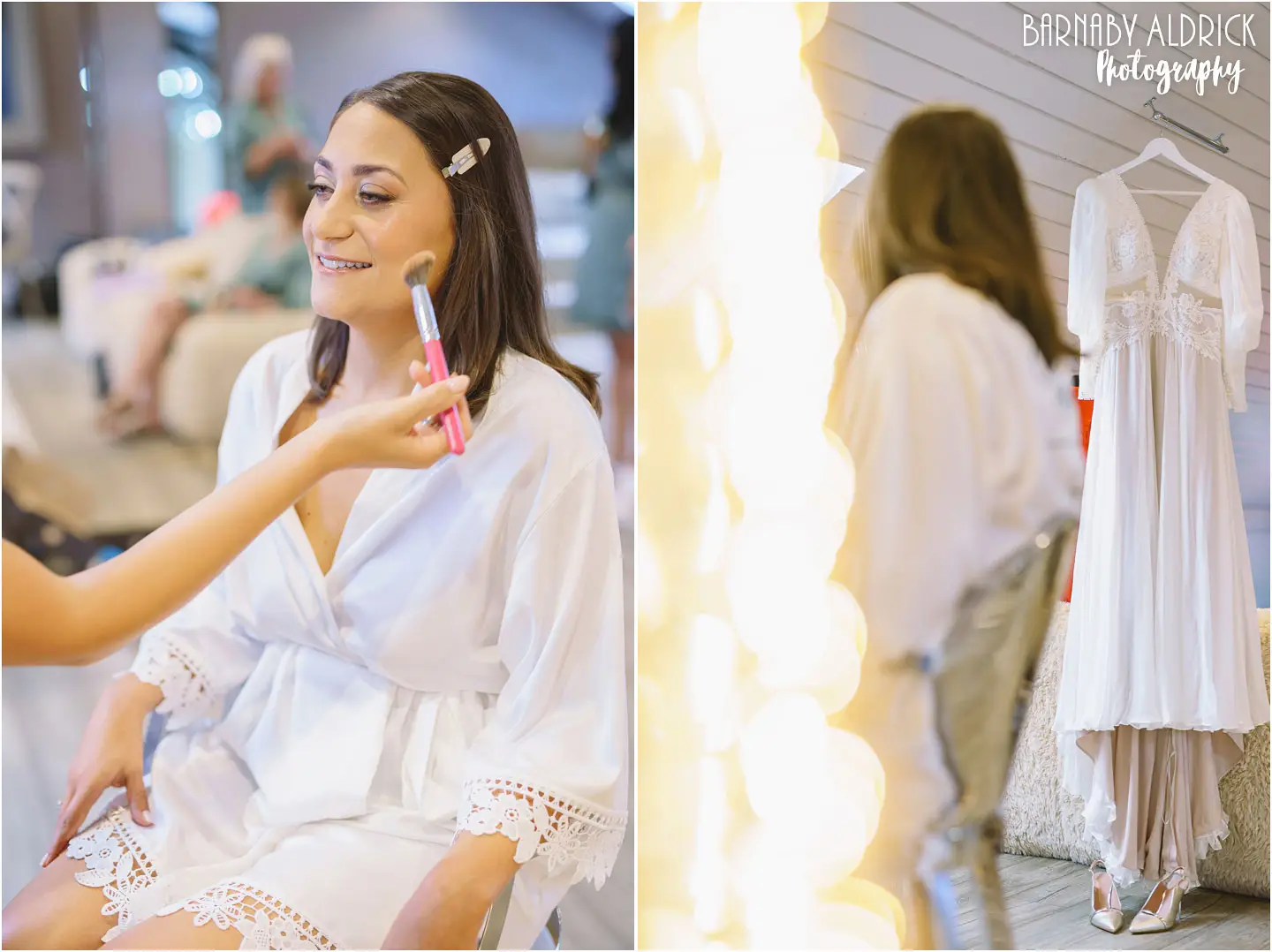 Yorkshire Wedding Barn Richmond bridal suite preparations 