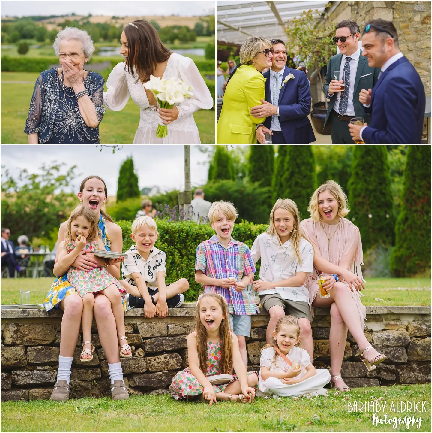 Candid fun wedding photography at Yorkshire Wedding Barn in the Yorkshire Dales
