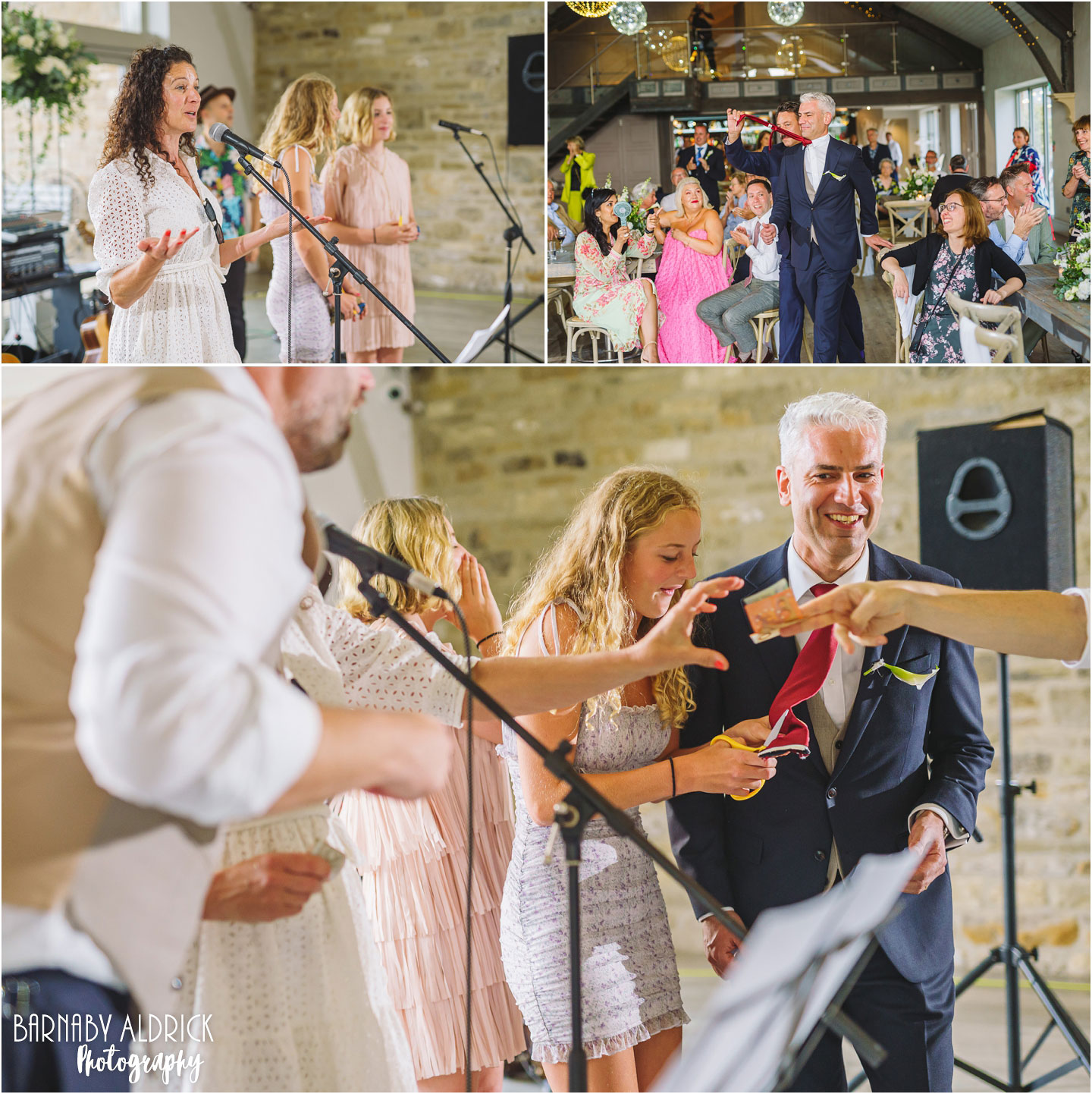 Italian Cutting of the Tie wedding tradition