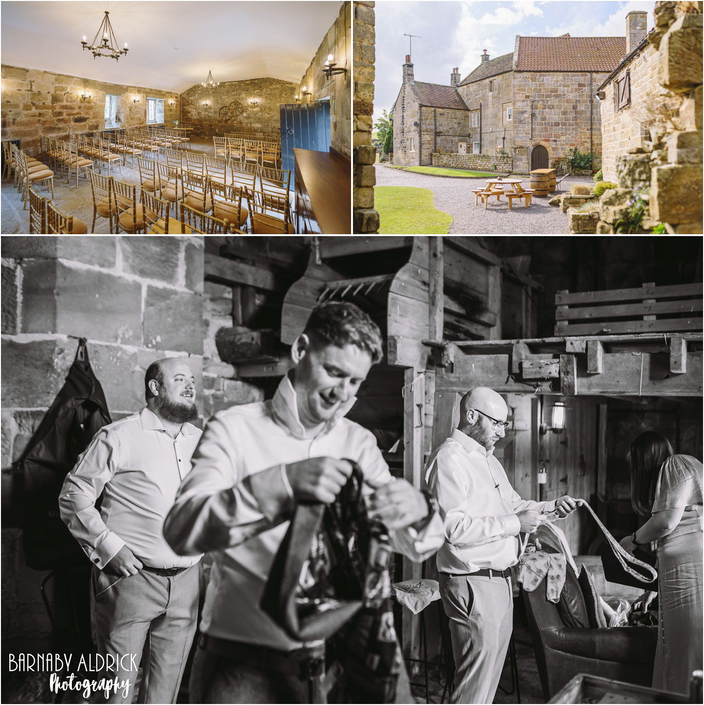 Danby Castle Threshing Barn North York Moors Wedding Photos