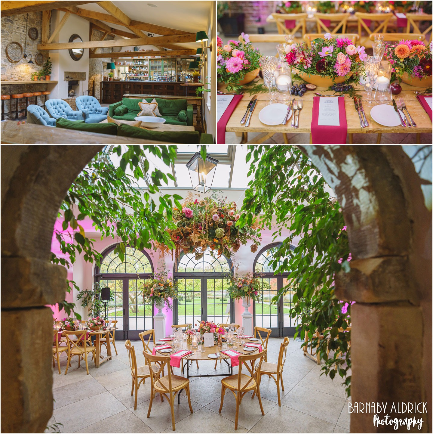 Autumnal Middleton Lodge Fig House wedding breakfast 
