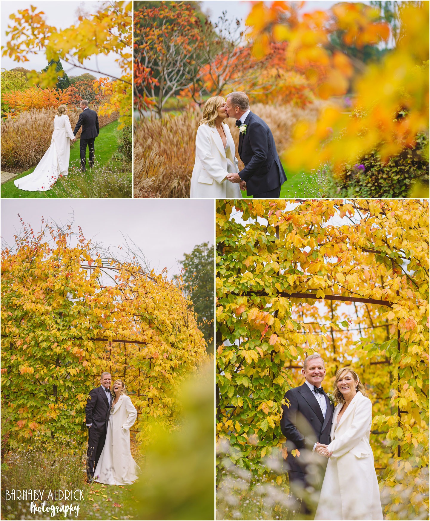 Autumnal Middleton Lodge Fig House and walled Gardens wedding photos