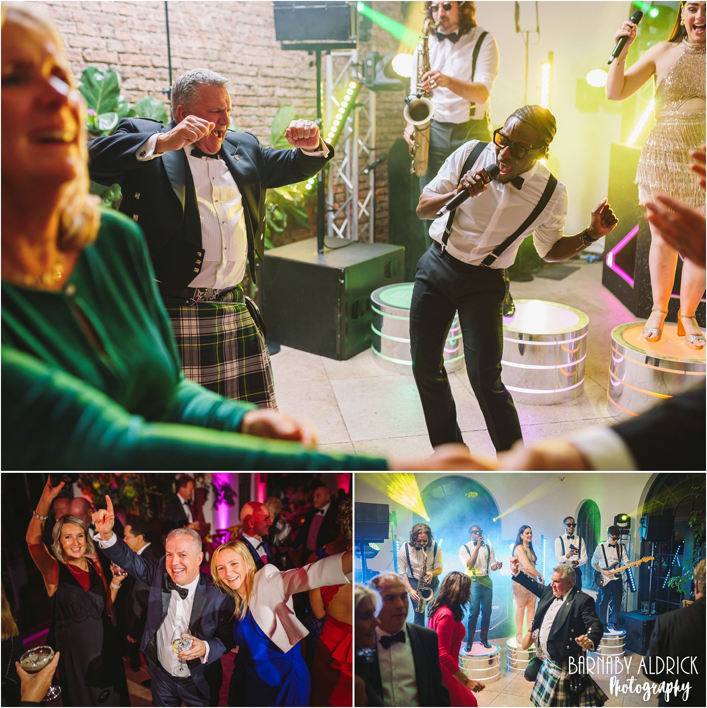 The Function band wedding entertainment at the Fig House and walled Garden at Middleton Lodge in Yorkshire
