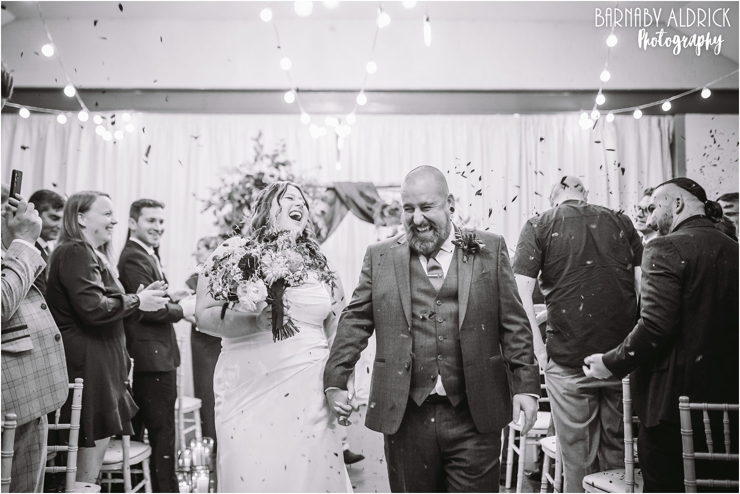 Confetti at New Craven Hall Wedding