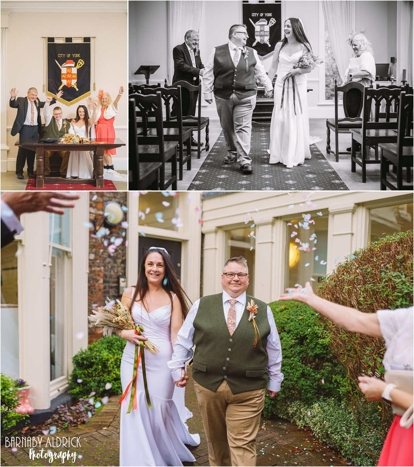 York Register Office civil ceremony wedding photography