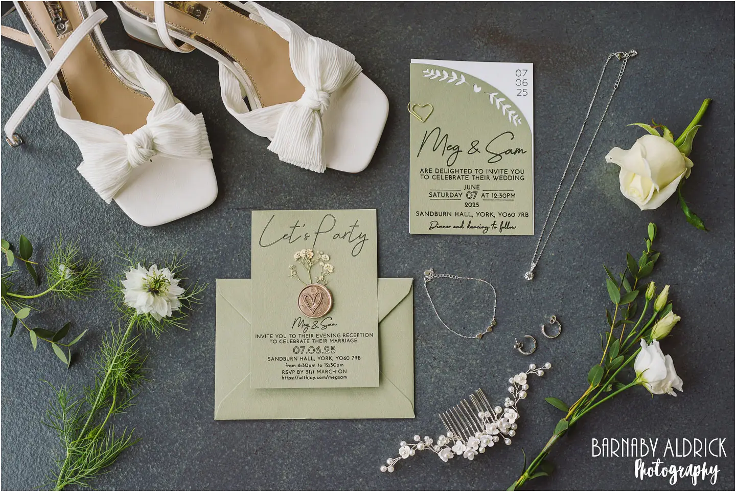 Top Lay wedding photography by Barnaby Aldrick