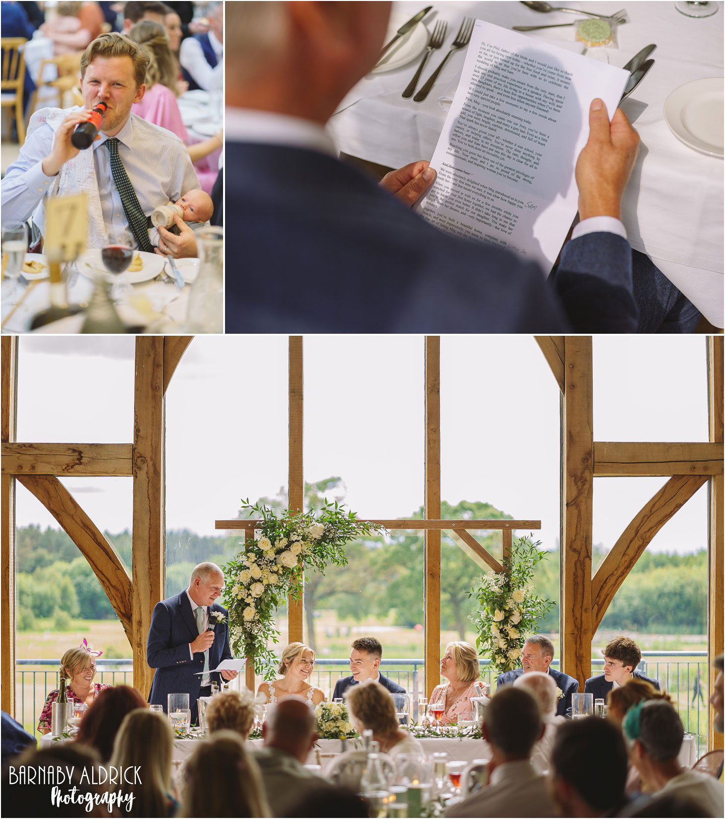 Creative Wedding Speech photos at Sandburn Hall in Yorkshire, Candid wedding photography speech moments