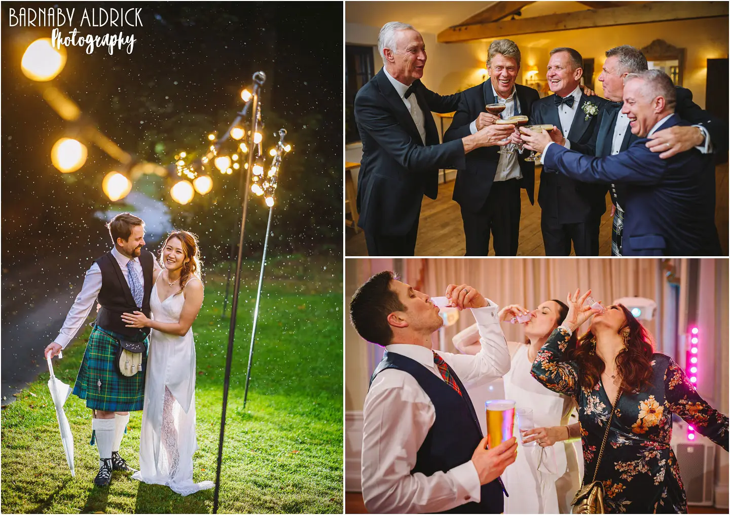 Candid evening moments of shots and cocktails