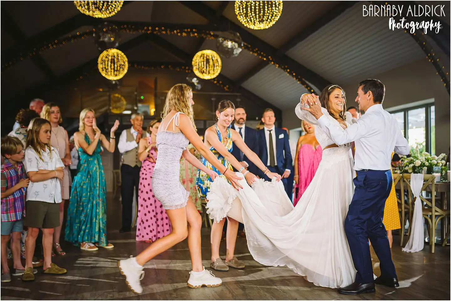 Father Daughter dance moment at Yorkshire Wedding Barns
