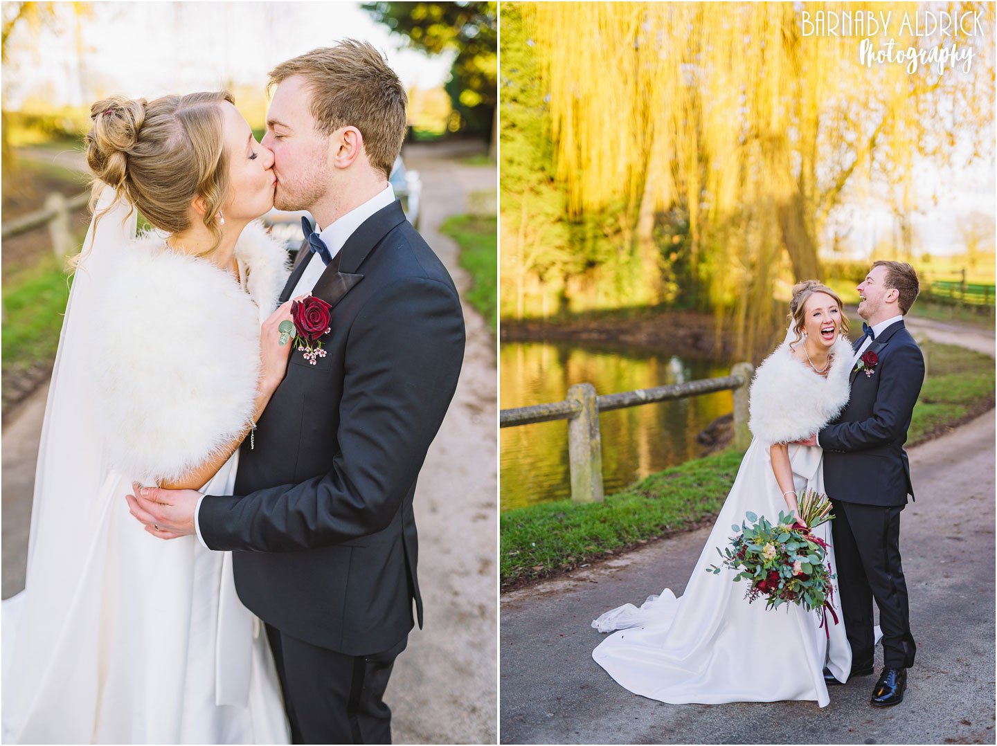 Beautiful bridal couple portraits by Yorkshire wedding photographer Barnaby Aldrick