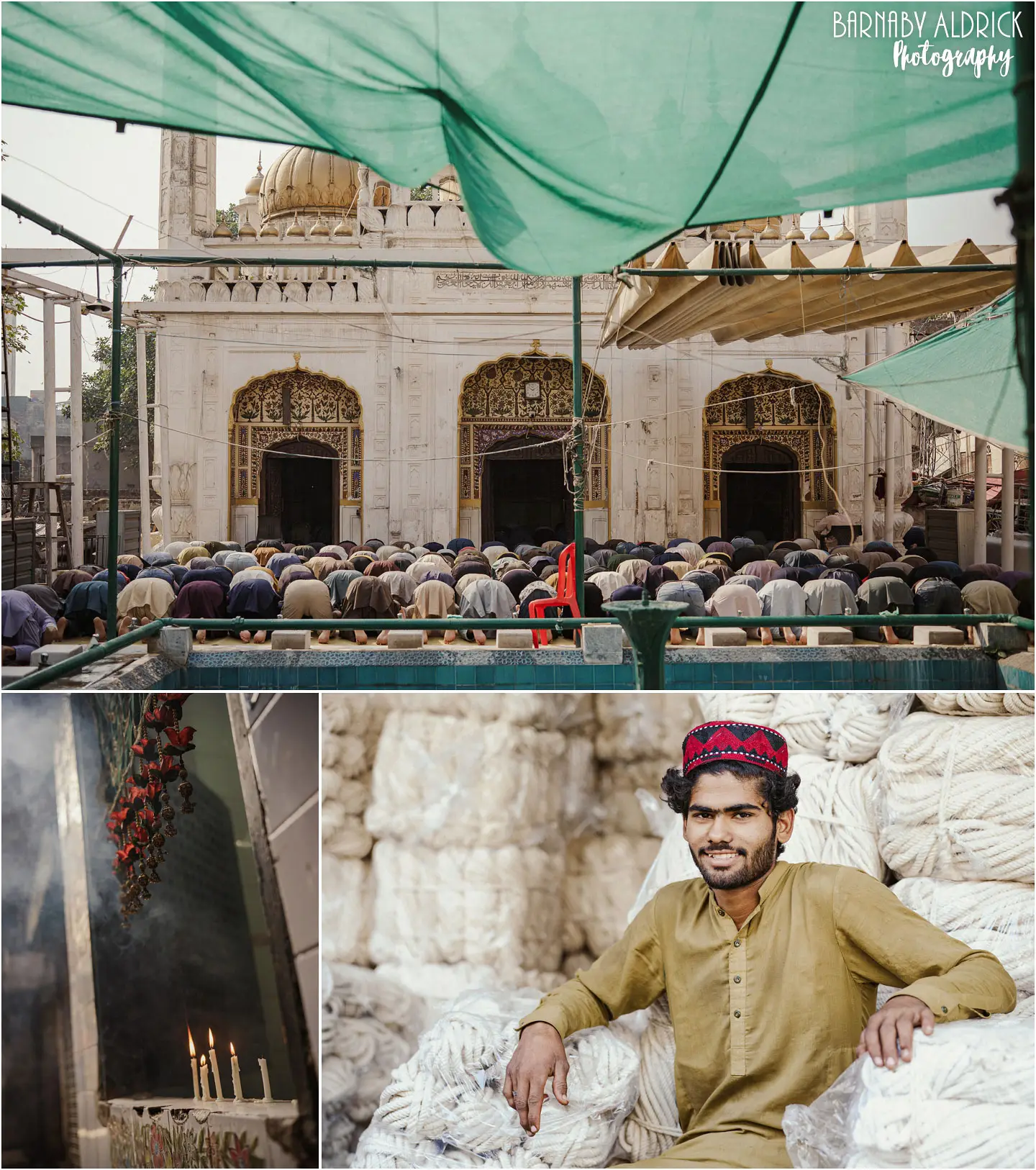 Street scenes around Lahore's Old Walled City Golden Mosque area