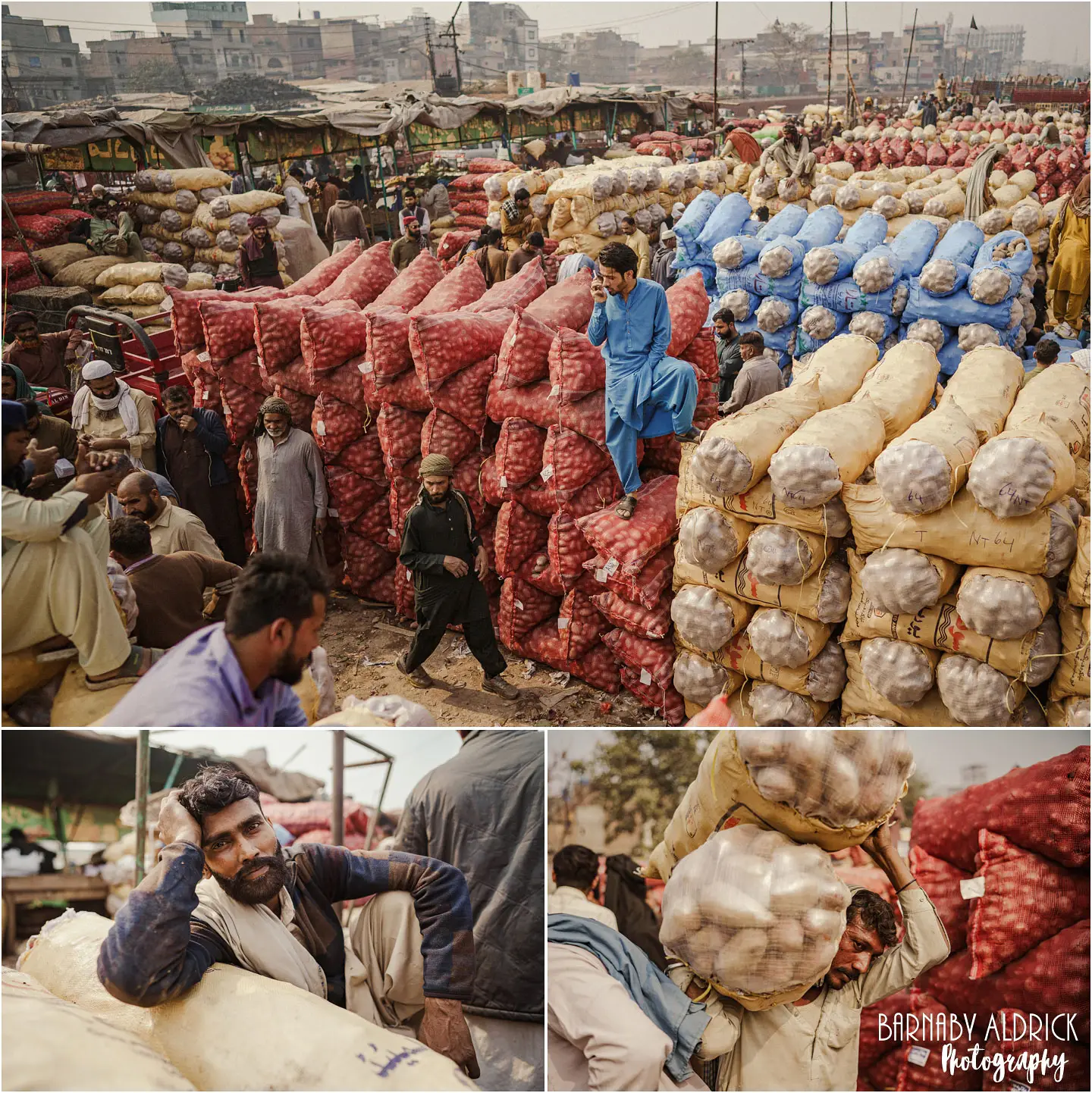 Potato market photography near Truck Addar Lahore, Wholesale potato market Lahore Pakistan