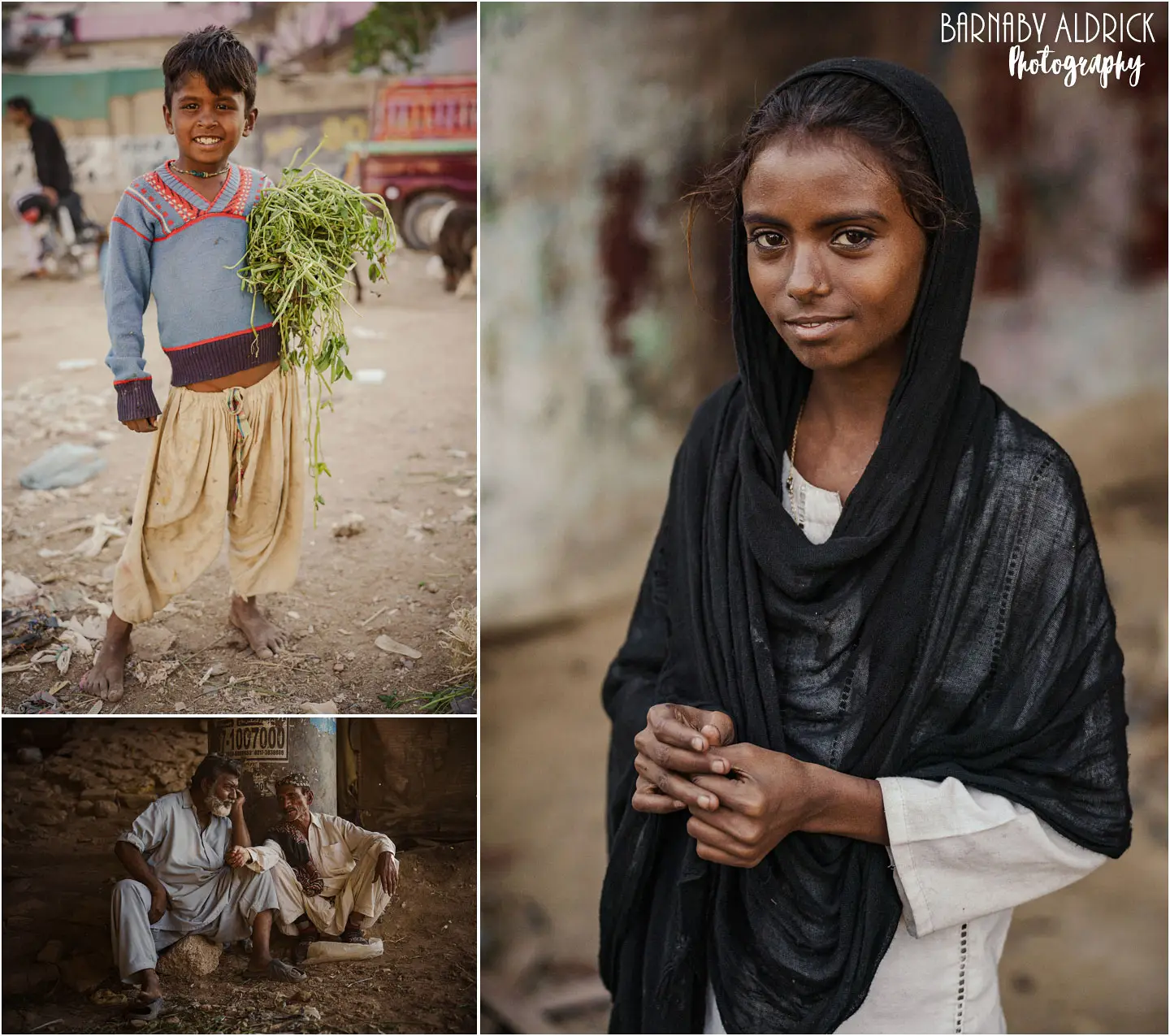 Travel portraits at Lalukhait Sunday market in Karachi
