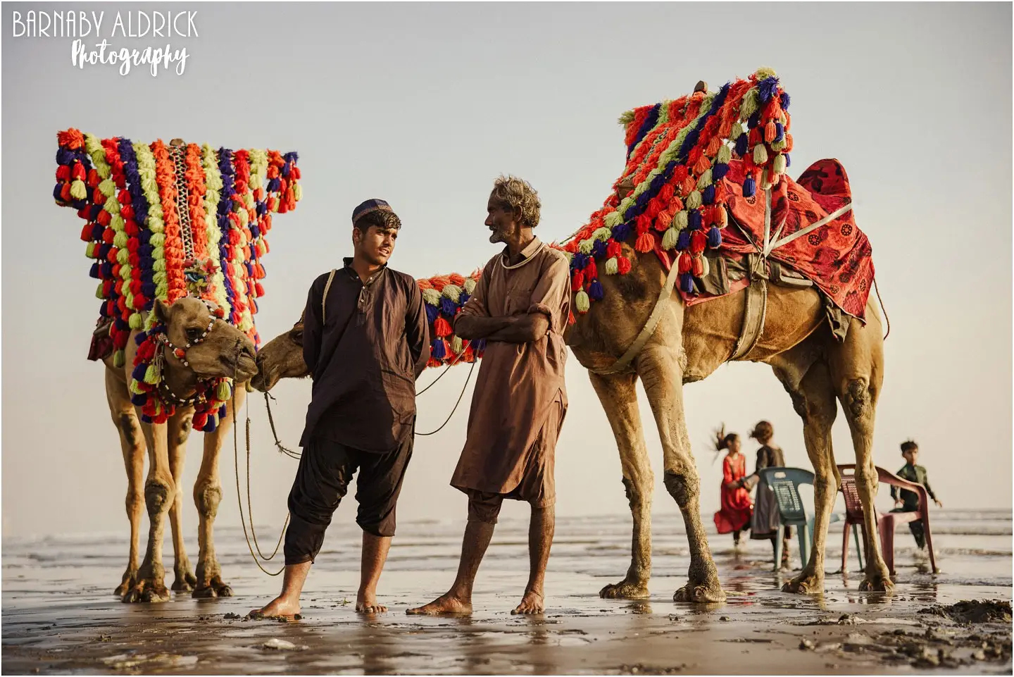 Camel Hawkers for short rides on Clifton Beach Karachi Pakistan, Clifton Beach Karachi Pakistan Camel travel photo