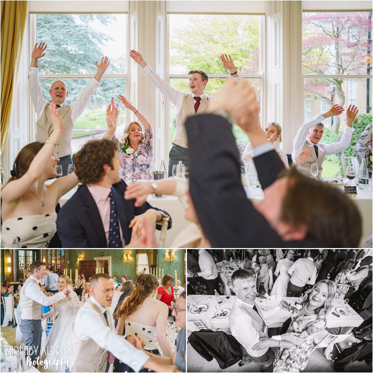 Silver service secret singing waiters at a Bowcliffe Hall wedding