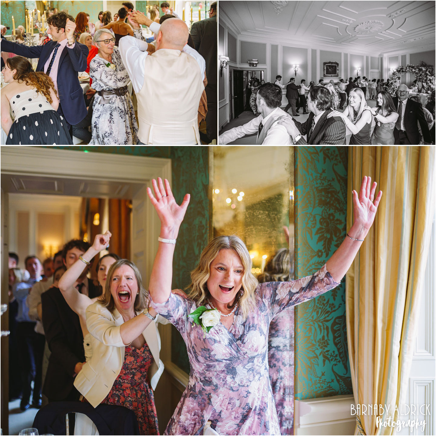 Secret singing waiters conga line at a Bowcliffe Hall wedding