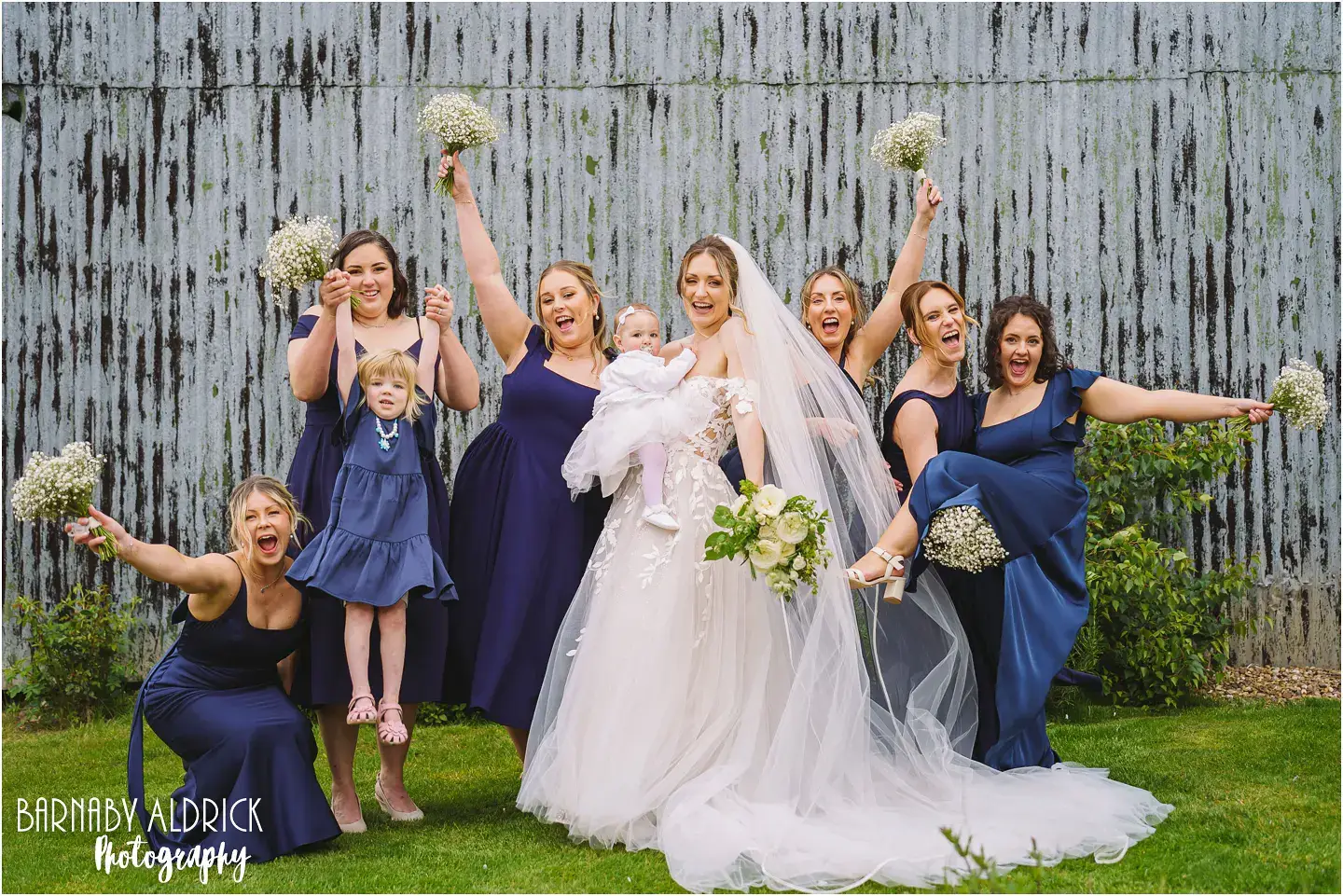 Fun colourful photos at Riverlands Wedding Barns Goole East Yorkshire
