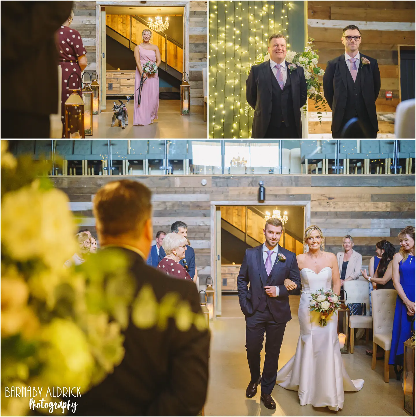 The North Barn wedding ceremony photos at Wharfedale Grange