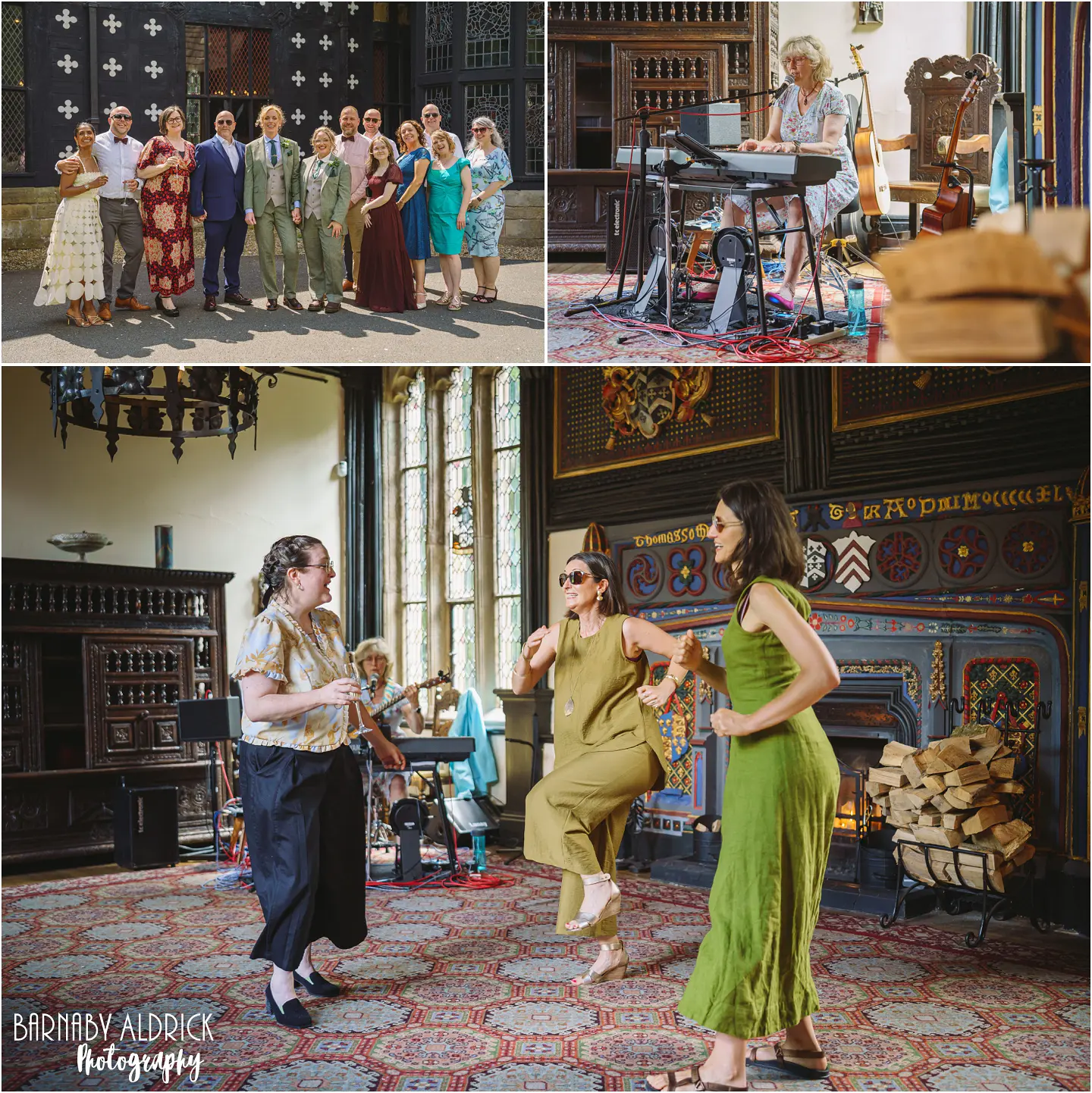 Live music and dancing at at Samlesbury Hall near Preston in Lancashire