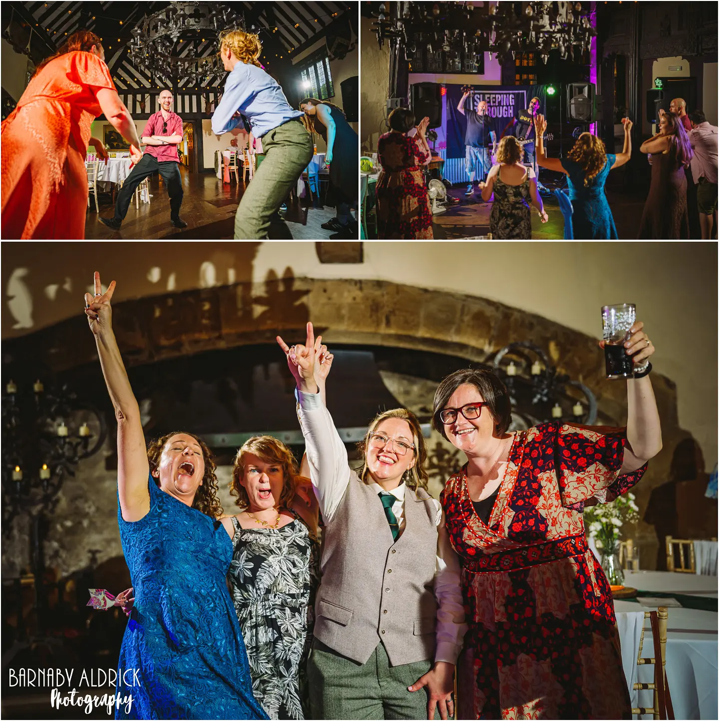 Evening Dancing and live band at at Samlesbury Hall near Preston in Lancashire