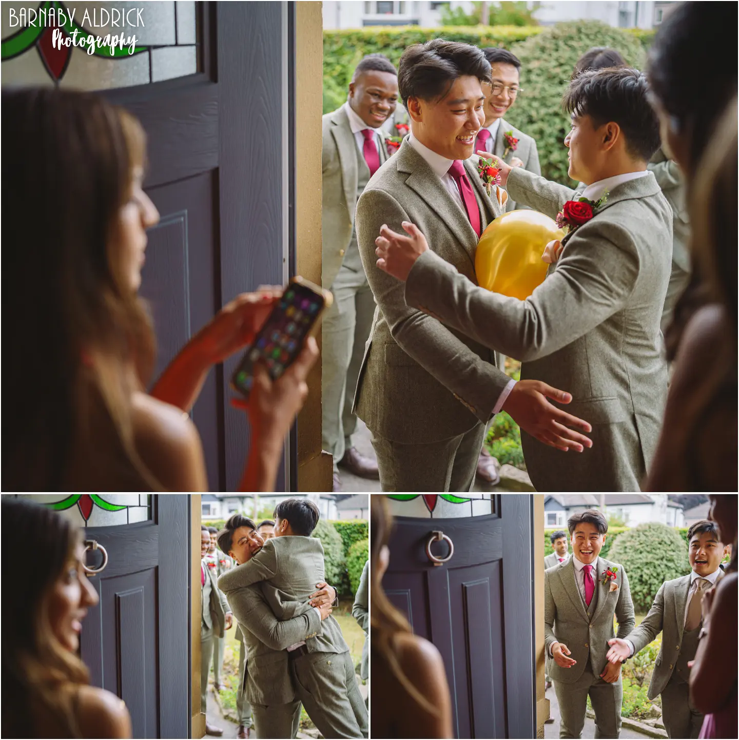 Wedding Photos of Chinese Door Games at a Yorkshire wedding