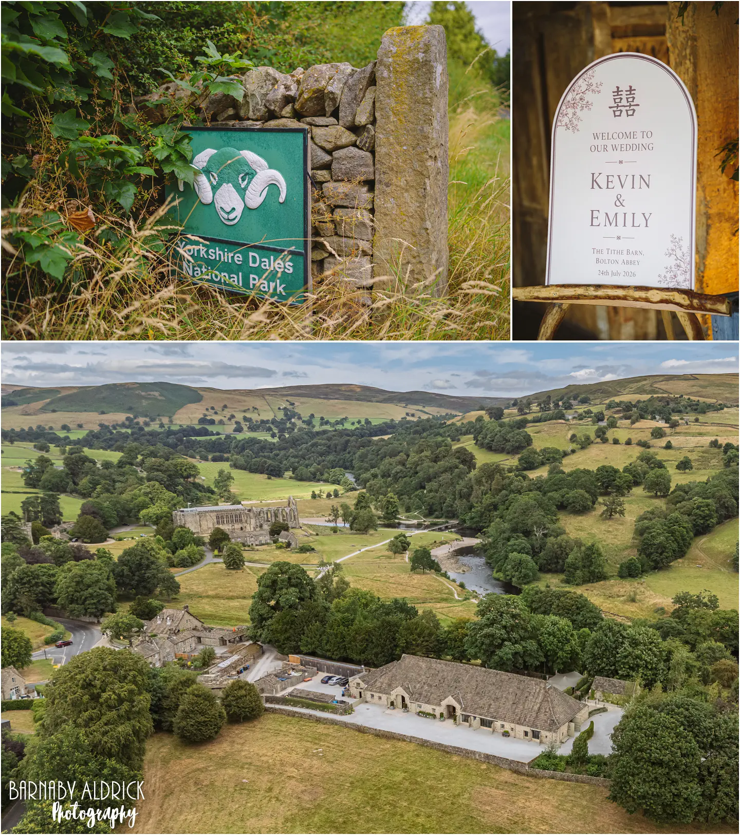 Wedding Photography at The Tithe Barn at Bolton Abbey in the Yorkshire Dales