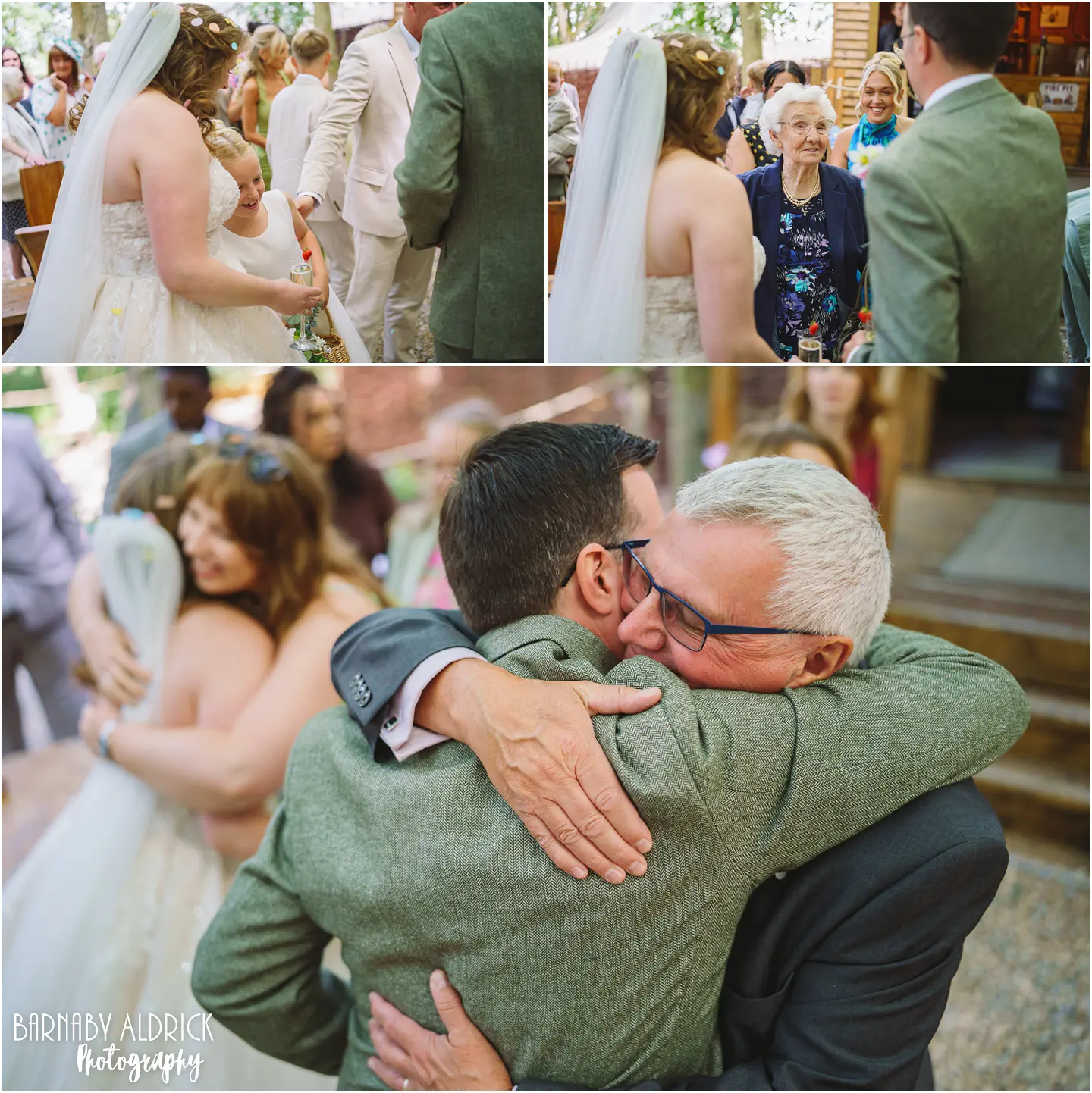 Candid wedding reception photos at Cockley Wood Weddings near Wakefield Yorkshire