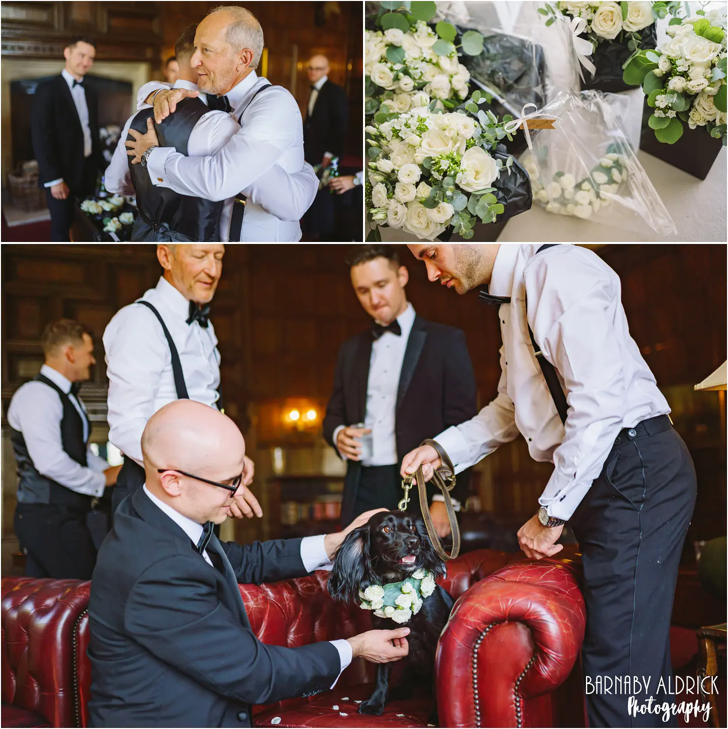 Wedding dog photo inspo at Goldsborough Hall in Yorkshire