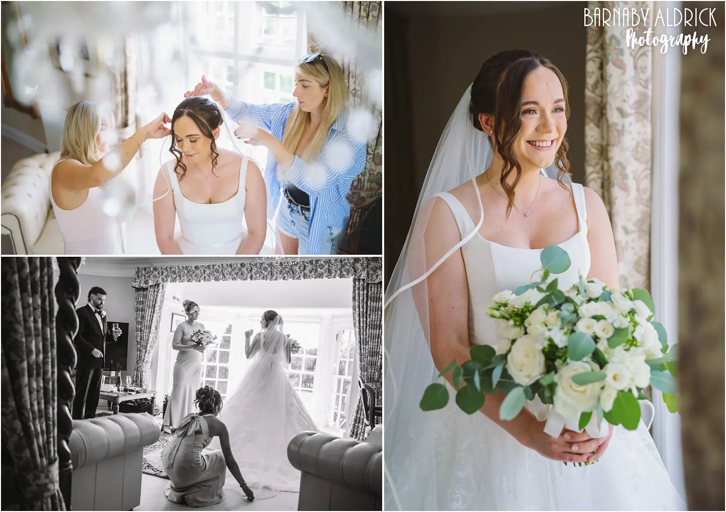 Bridal preparations in the Lascelles Suite at Goldsborough Hall