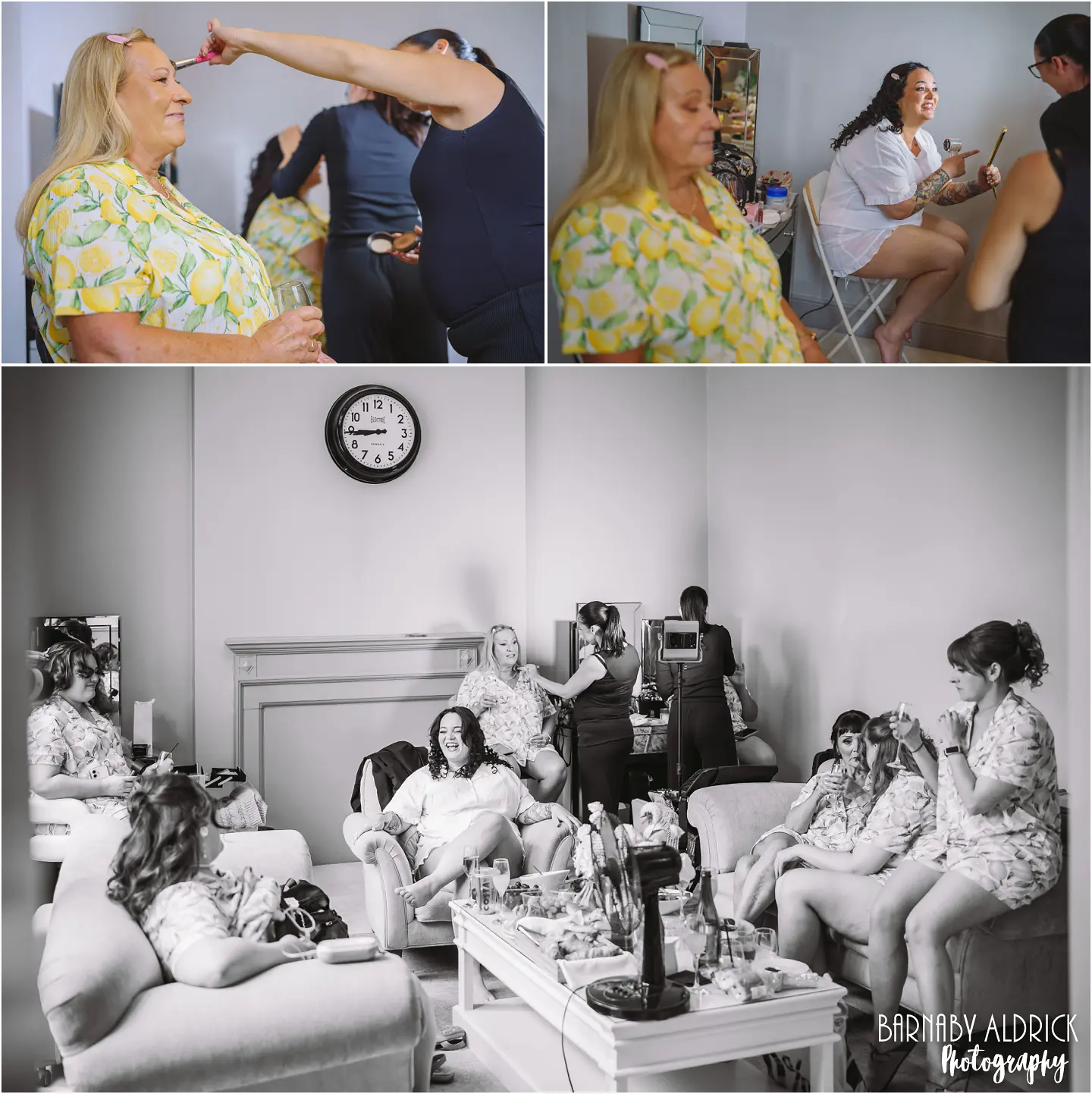 Bridal preparations at Hodsock Priory Wedding Photos in Nottinghamshire 