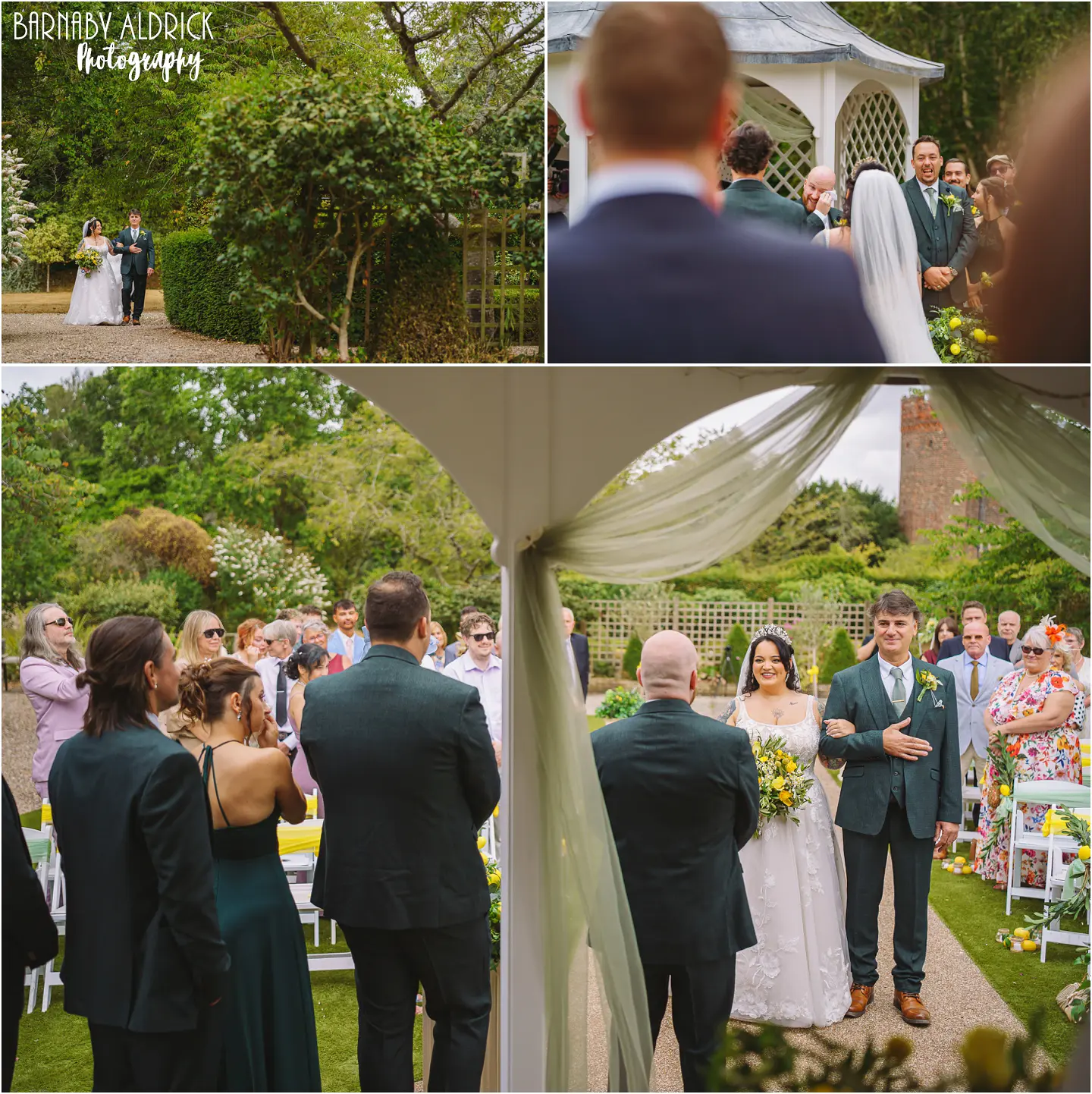 Hodsock Priory Nottinghamshire outdoor ceremony