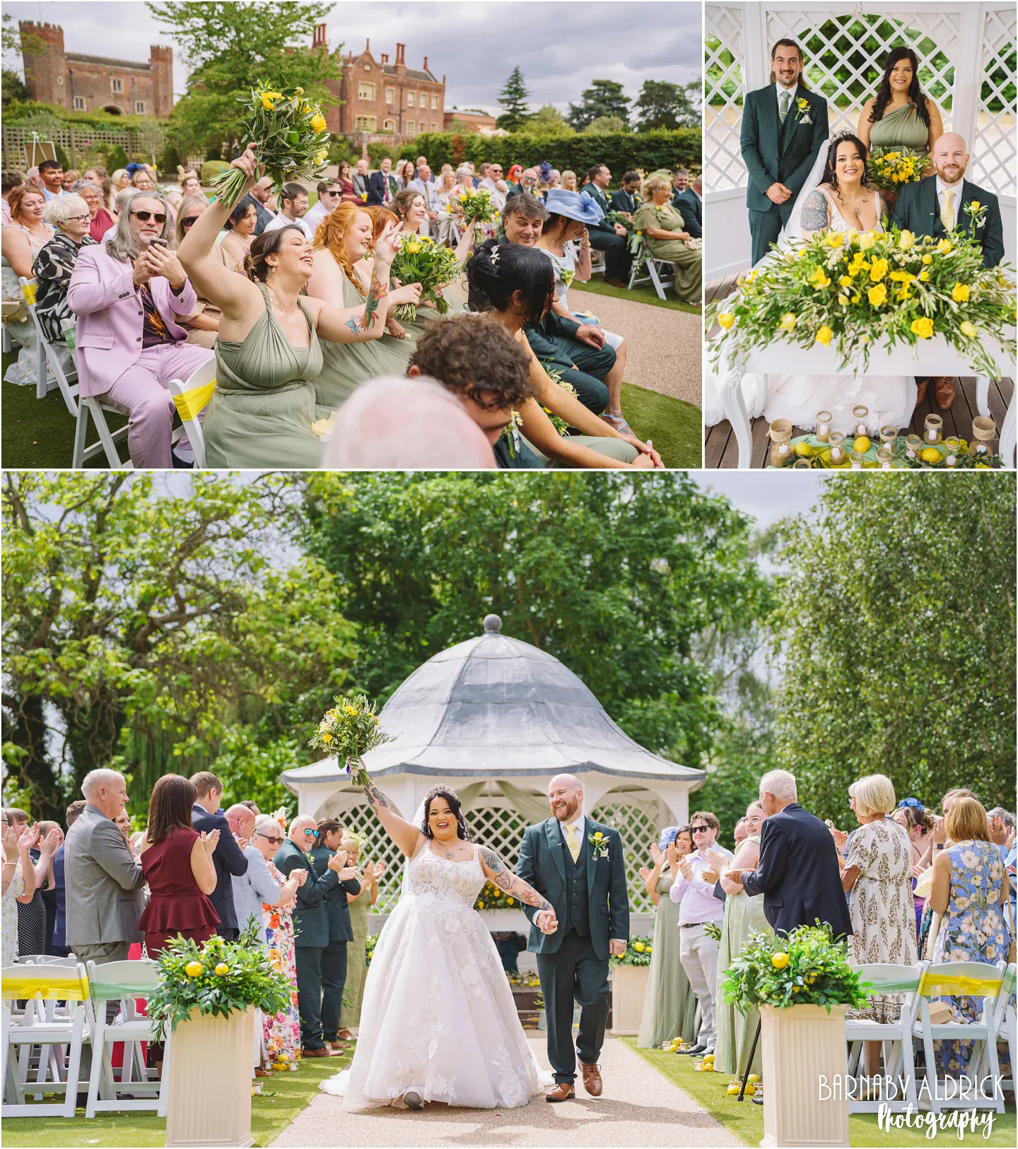 Hodsock Priory Nottinghamshire outdoor civil ceremony