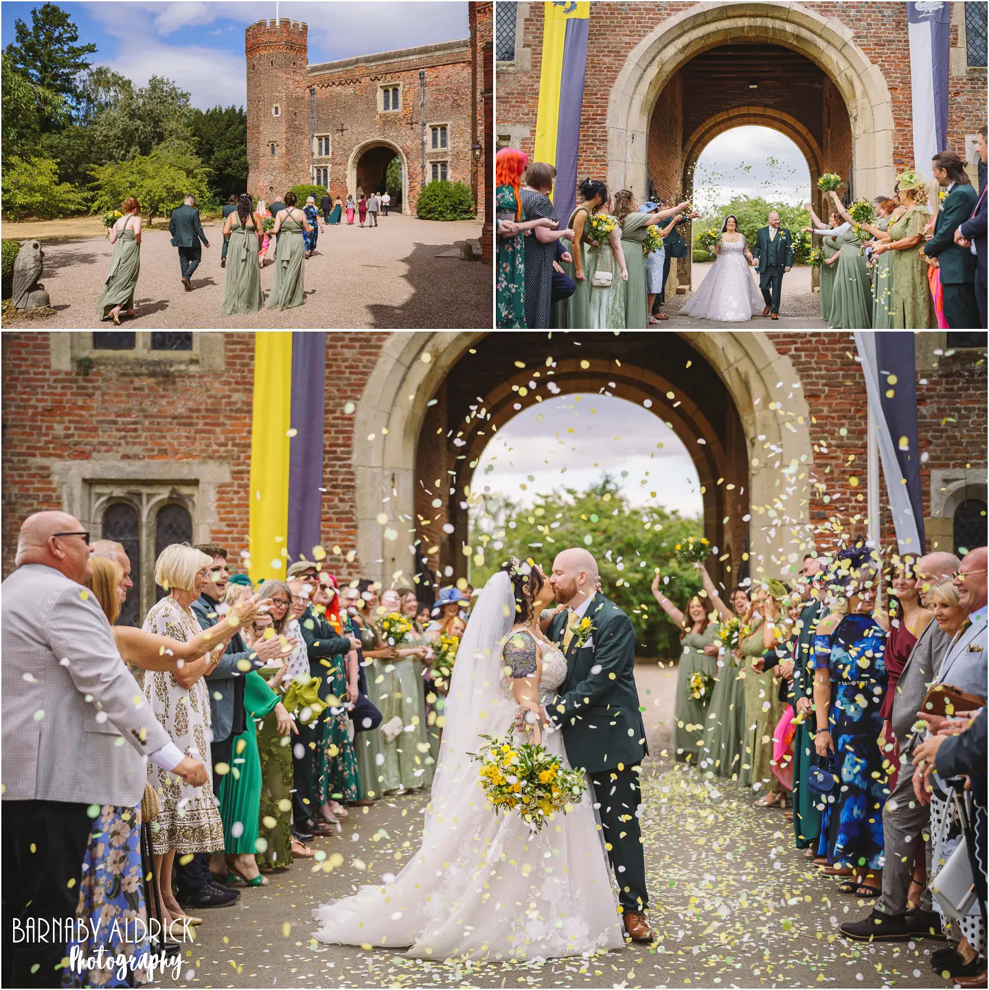 Confetti at Hodsock Priory Nottinghamshire near Worksop