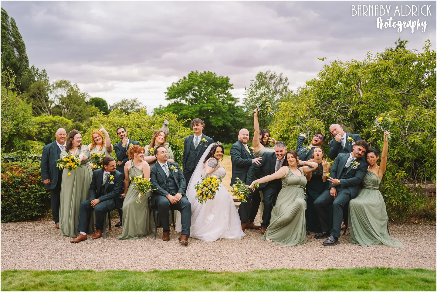 Fun wedding photographer at Hodsock Priory Nottinghamshire