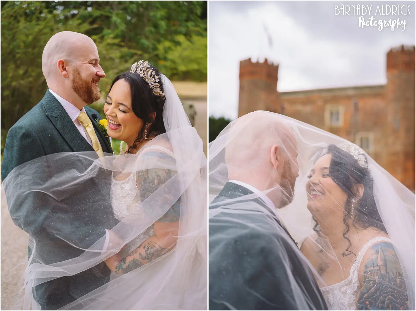 Relaxed wedding photography portraits at Hodsock Priory Nottinghamshire