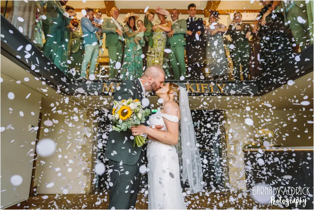 Priory Cottages Confetti Wedding Photography by Yorkshire Photographer Barnaby Aldrick