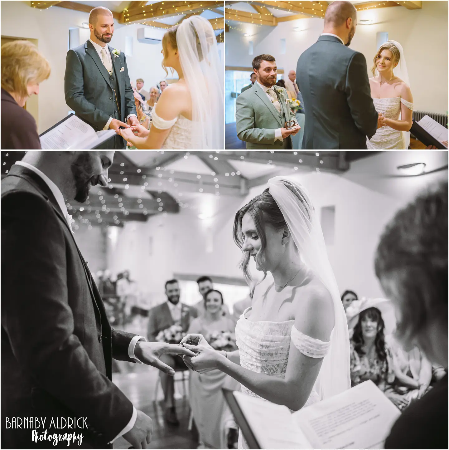 Civil wedding ceremony photos at The Priory Cottages in Yorkshire