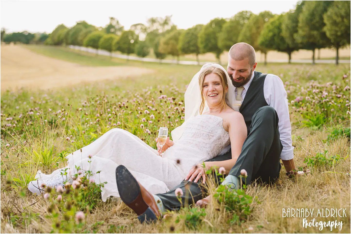Relaxed natural wedding photography at The Priory Cottages in Yorkshire