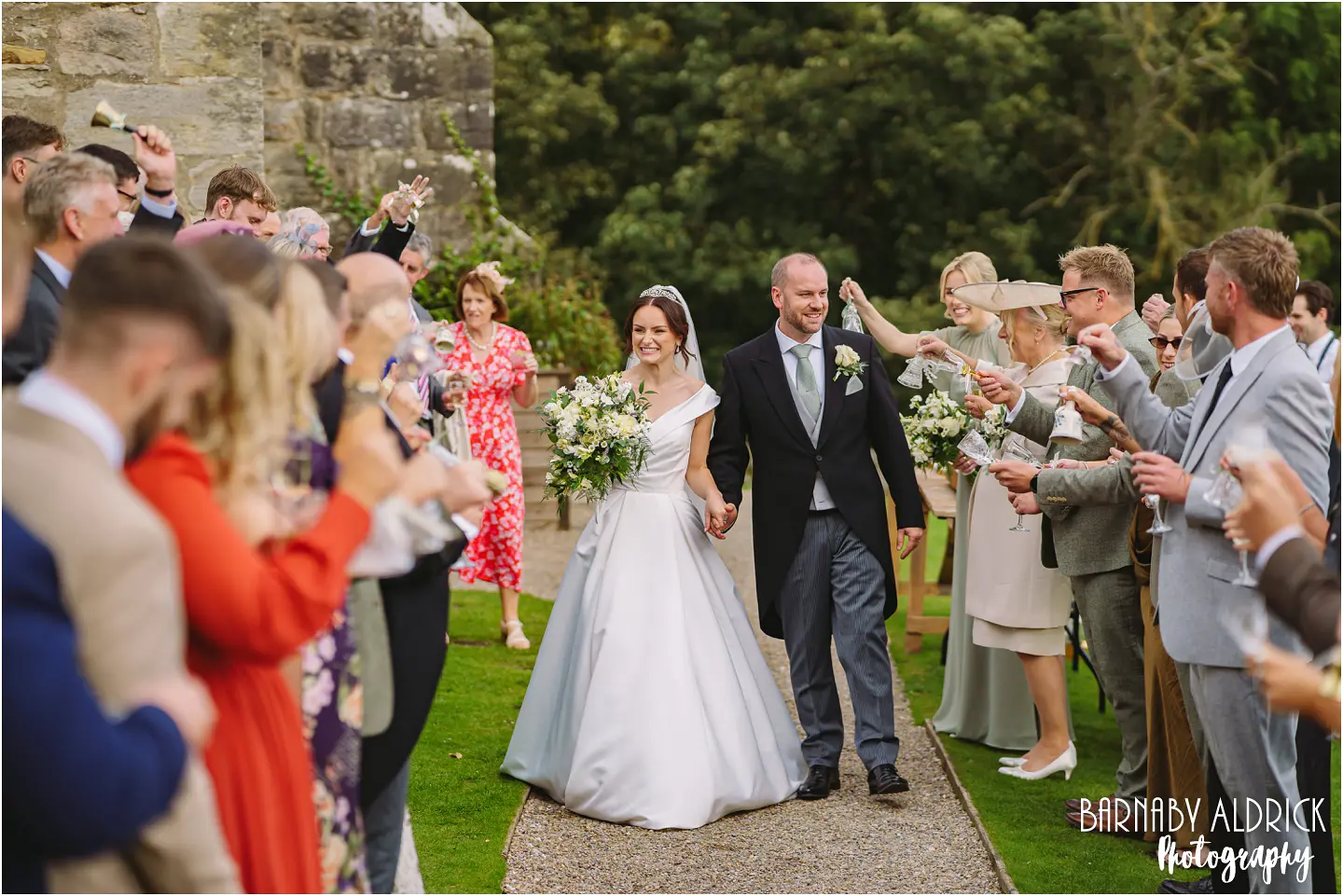 Priests House Barden Tower Yorkshire Dales Wedding confetti Photo