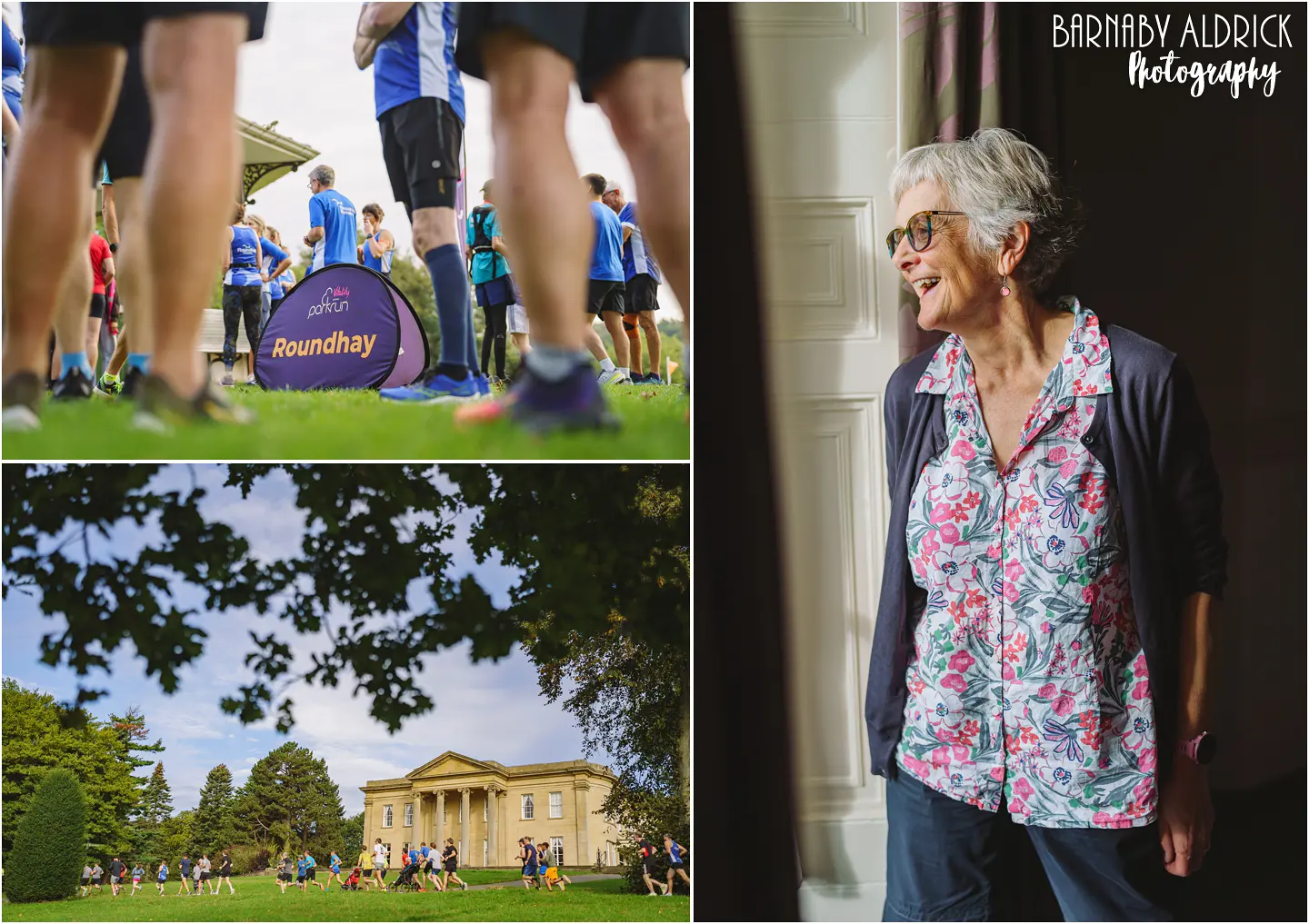 Wedding photography at the mansion in Roundhay Park during a park run