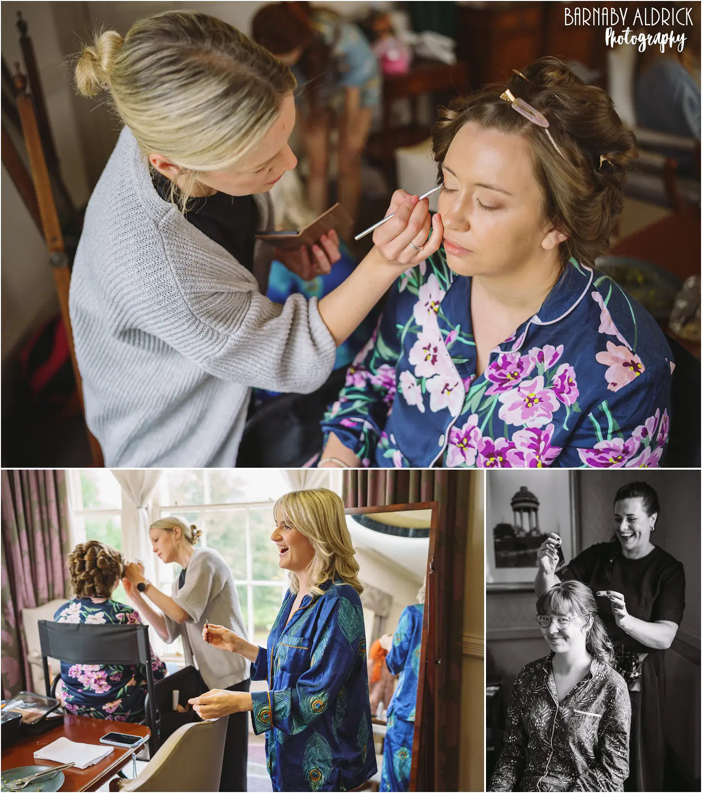 Wedding photography preparations at the mansion in Roundhay Park in Leeds Yorkshire