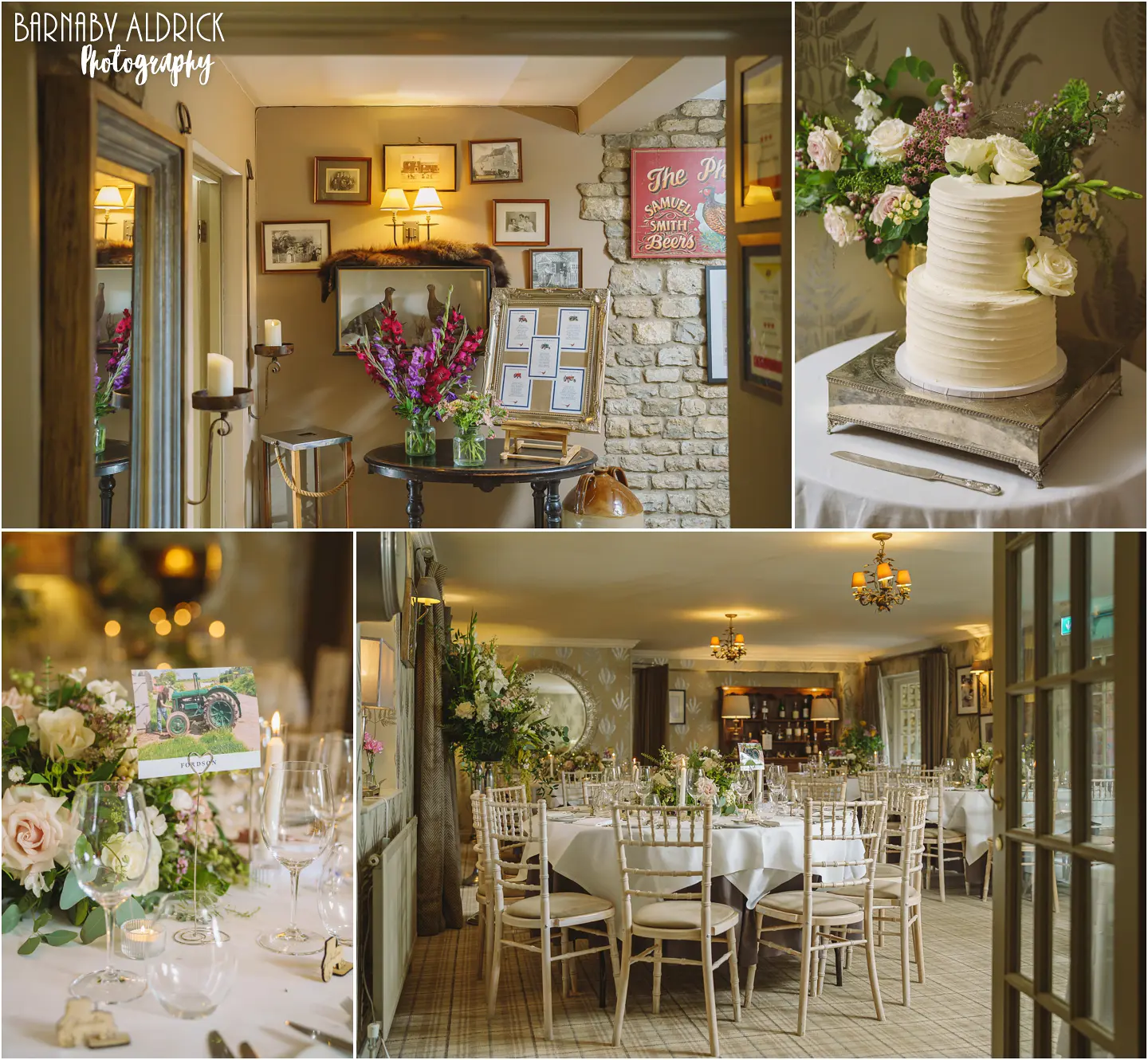 Wedding Breakfast room layout at the pheasant in Harome