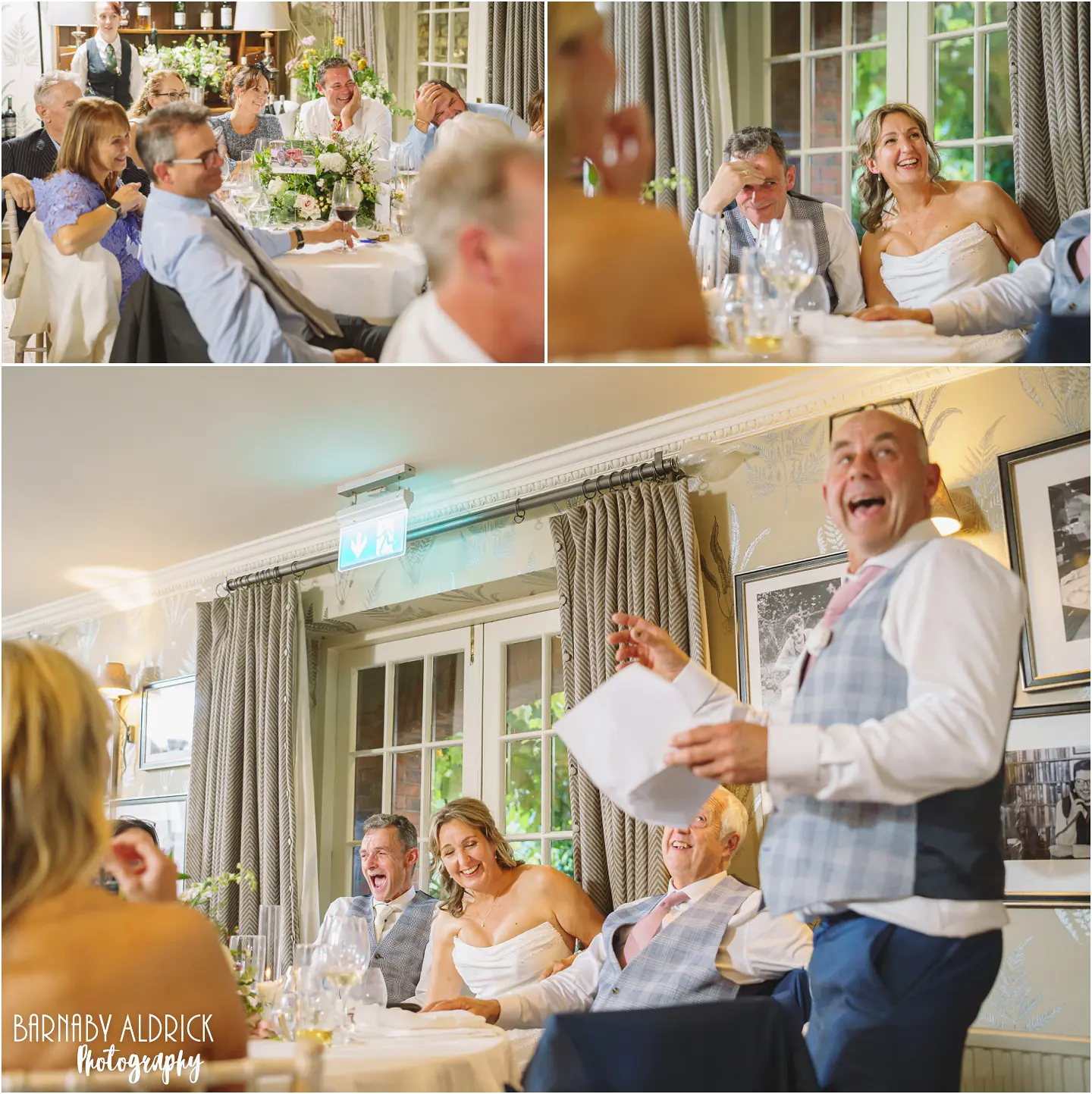 Wedding speeches at The Pheasant in Harome Yorkshire