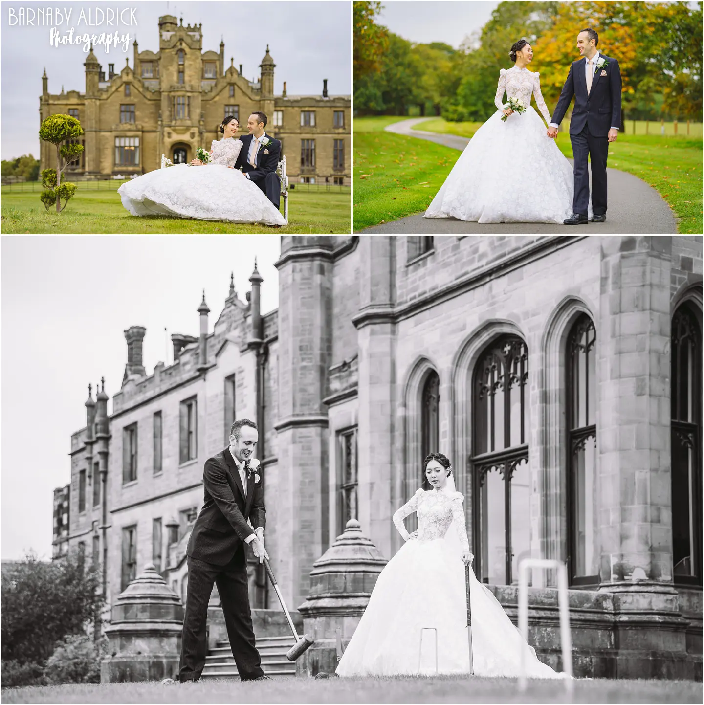 Wedding photos at Allerton Castle near Harrogate in Yorkshire