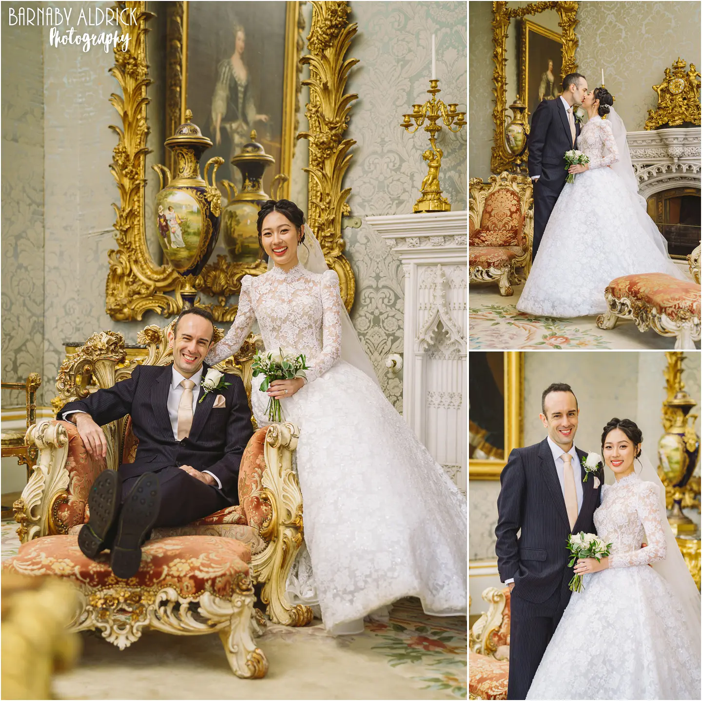 Wedding photos in Allerton Castle in Yorkshire