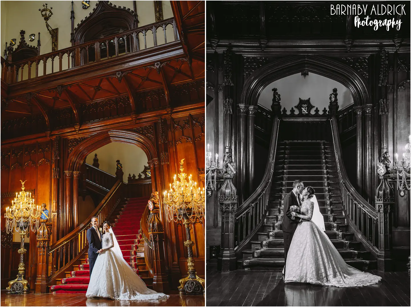 Wedding photos at Allerton Castle in Yorkshire