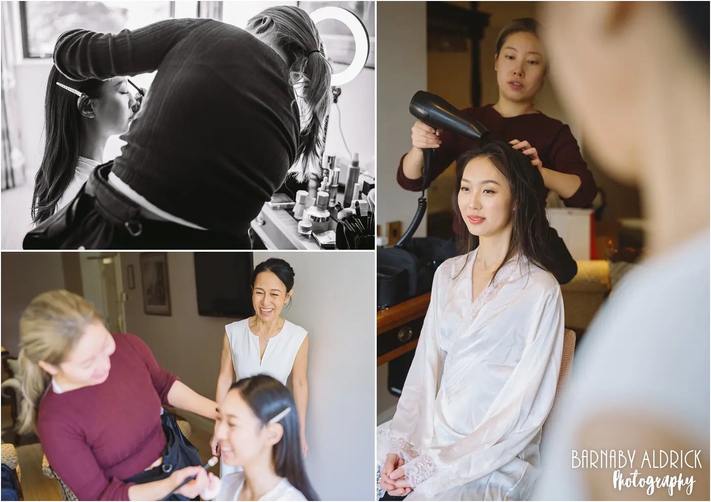 Bridal preparations at Waterton Park in Wakefield